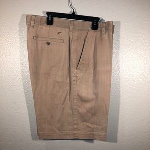TOMMY BAHAMA TAN SILK BLEND SHORTS SZ 36